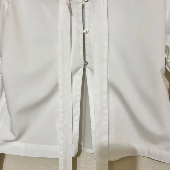 Free People Tie Sleeve open back poplin ToP  size xs - Picture 5 of 11